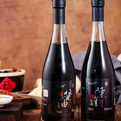 紫道源古法陈醋500ml+古法酱油500ml组合传统瓦缸无添加纯粮酿造图2