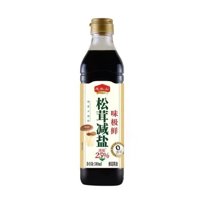 松茸减盐味极鲜500ml特级生抽酱油家庭饭店炒菜凉拌调味品图5