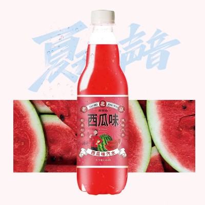 梁皇山50整箱老北京汽水批发无糖西瓜味碳酸饮料550ml*24小瓶商用图3