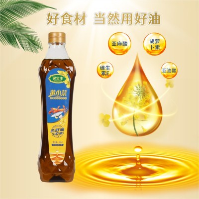 锐宝丰黄小菜纯菜籽油900ml无添加物理压榨家庭桶装量贩批发食用图2