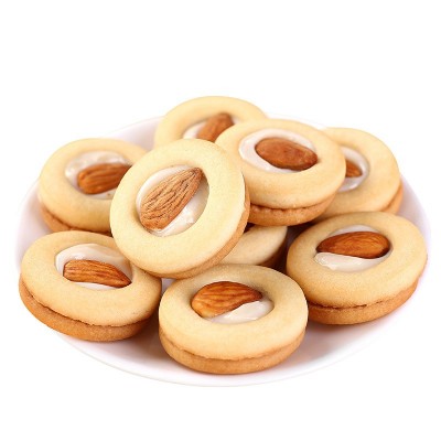 传统纯手工巴旦木坚果夹心饼干披萨小饼独立小包装办公室休闲零食图2