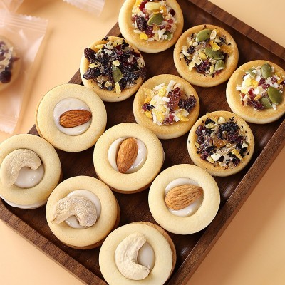 传统纯手工巴旦木坚果夹心饼干披萨小饼独立小包装办公室休闲零食图3