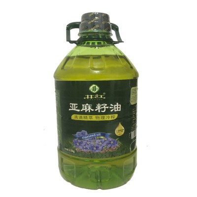 井江亚麻籽油纯亚麻油物理冷榨一级食用油胡麻油5斤工厂直 销批发图3