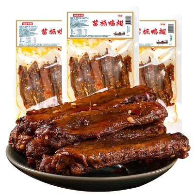 酱板鸭翅膀100g湖南特产特爆香辣酱板鸭翅卤味熟食追剧肉零 食批发图5
