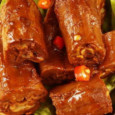 厂家批发锁鲜装香辣卤味熟食零食酱辣鸭脖子图4