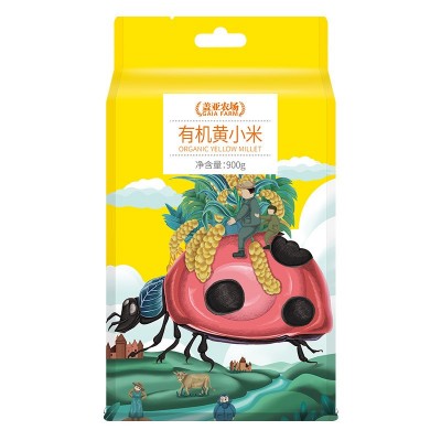 盖亚农场 五谷杂粮有机小米黄小米900g/袋农家杂粮小米粥小米图5