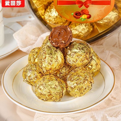 爱丽莎巧克力十二粒心形礼盒果仁夹心威化巧克力节日婚庆28盒/箱图3