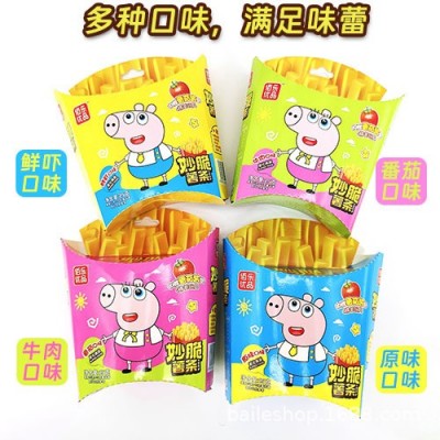 妙脆薯条牛肉鲜虾原味等口味儿童休闲食品膨化解馋小零食独立包装图3