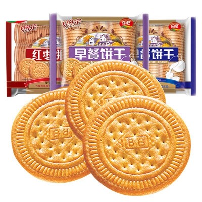 乐吧约定早餐饼干500g大袋装糕点心天津凯涛奇整箱批发老味零食图5