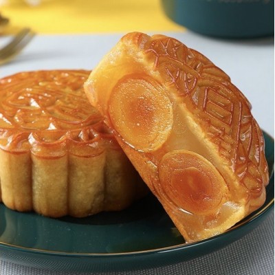 广式双蛋黄白莲蓉月饼中秋节送礼盒装散装流油高品质月饼 厂家批发图3