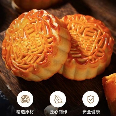 广式双蛋黄白莲蓉月饼中秋节送礼盒装散装流油高品质月饼 厂家批发图4