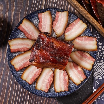 腊肉烟熏腊五花肉后腿肉四川肉正宗袋装商用食品特产真空批发厂家图3