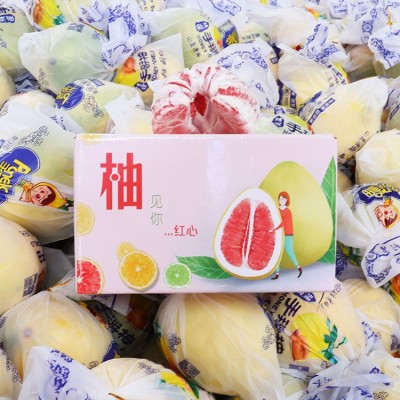 产地货源新鲜柚子海南红心蜜柚2个装非沙田柚三红柚水果一件代发图5