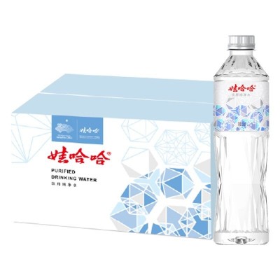 娃哈哈饮用纯净水350ml*24瓶装晶钻水瓶装水非矿泉水整箱批特价