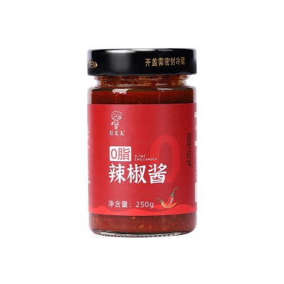 0脂辣椒酱丘太太低脂卡零脂肪拌面酱料250g农家下饭酱低脂辣椒酱图5