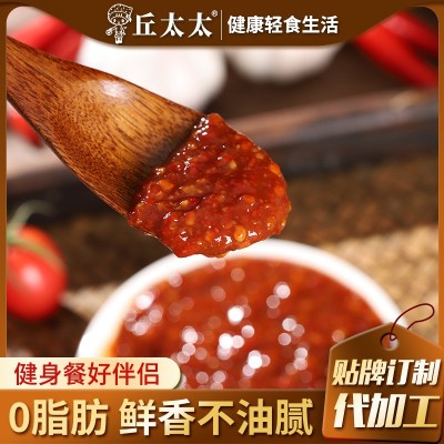 0脂辣椒酱丘太太低脂卡零脂肪拌面酱料250g农家下饭酱低脂辣椒酱图3