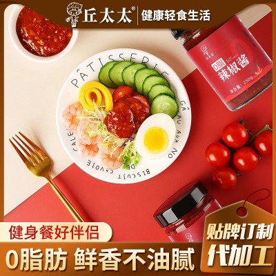 0脂辣椒酱丘太太低脂卡零脂肪拌面酱料250g农家下饭酱低脂辣椒酱图4
