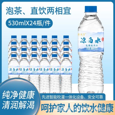凉白水530ml*24瓶储备包装饮用水小瓶装夏季清凉解渴整箱特批价