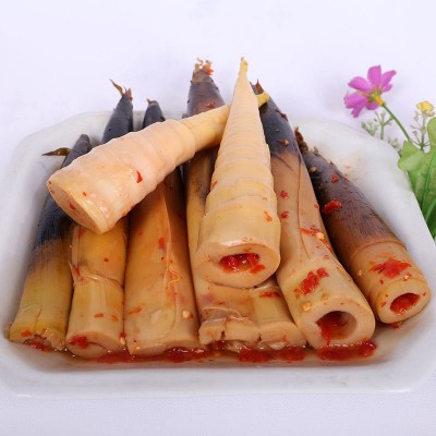手剥笋开袋即食500g香辣脆爽手剥笋零食微辣泡椒冬笋新鲜酸辣竹笋图2