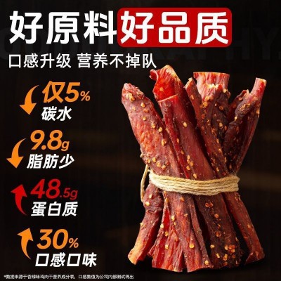 风干鸡肉干鸡胸肉解馋零食非0低减脂期卡晚上健身高蛋白休闲食品图4