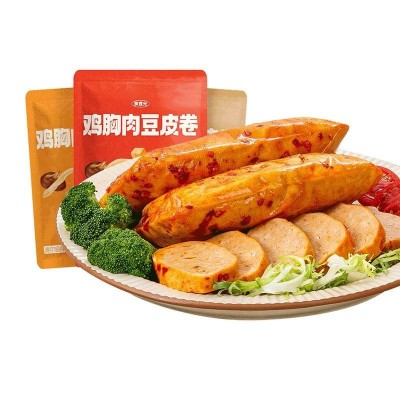 豆皮鸡胸肉卷即食低热量膳食早餐代餐饱腹主零食品好吃图4
