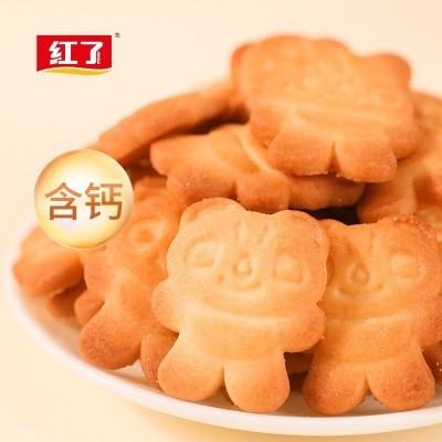 现货小熊饼干含钙休闲食品怀旧小吃零食网红爆款酥性小包带托盒图2