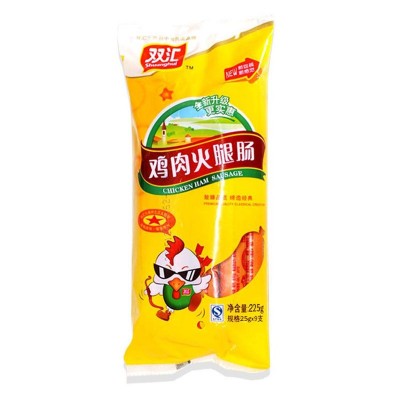 整箱双汇鸡肉火腿香肠 批发休闲零食火腿肠 225g家用袋装即食肉肠