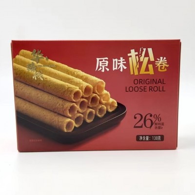 华臻栈138g原味松卷青咖喱脆卷鸡蛋卷图2