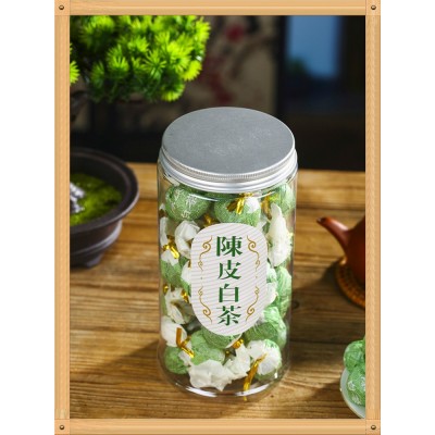陈皮白茶龙珠茶老寿眉贡眉白茶小方片茶球小玉饼茶叶一斤500g罐装图5