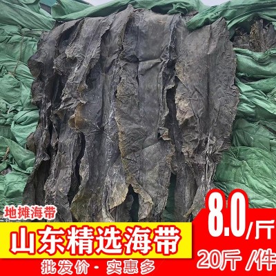 叶大厚实地摊海带批发黄叶少沙少整条海带皮跑江湖晒干海带干货图1