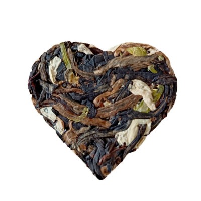 茉莉滇红 茶叶 云南古树红茶茉莉花爱心形状 5克/片图5