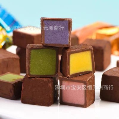 明治雪吻巧克力 松露果味夹心什锦牛奶巧克力 网红零食礼物伴手礼图4