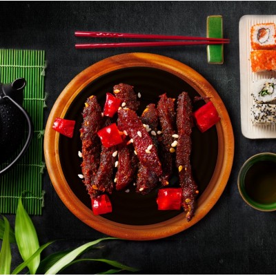 三只松鼠蜀香牛肉100g/袋 休闲零食小吃肉脯手撕牛肉麻辣图2