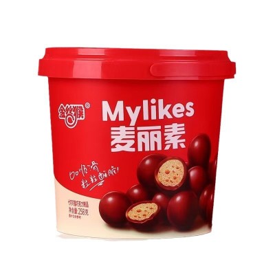 金丝猴原味麦丽素108g桶巧克力糖果怀旧零食麦芽脆心（代可可脂）图5