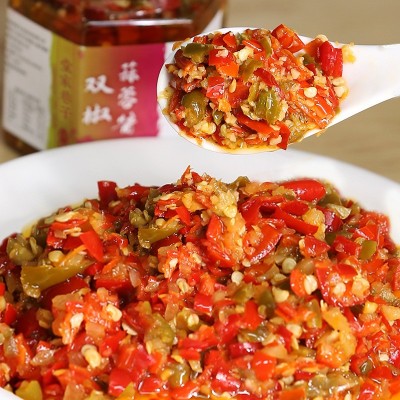 堂家巷子双椒蒜蓉酱 下饭炒菜拌面 湖南风味辣椒蒜蓉酱一件代发图2