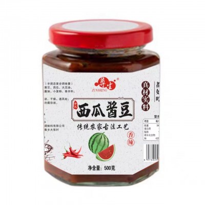 西瓜酱豆 老家味道 蘸酱下饭菜 夹 馍调味酱 调味料图5
