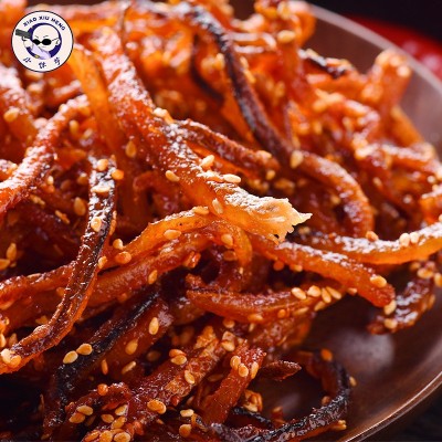 海产品零食 鳗鱼丝 125g 罐装 零食香辣蜜汁芝麻鳗鱼干海鲜图4
