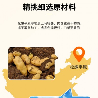 脆升升香脆鲜切薯条100g土豆脆薯条批发多口味休闲网红零食小吃图2