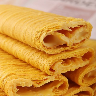 麦米米流心蛋酥 5斤咸蛋黄芝士味注心夹心鸡蛋卷糕点零食小吃批发图3