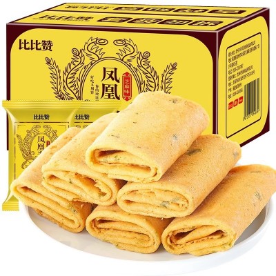 比比赞凤凰卷鸡蛋卷夹心饼干整箱办公室零食品小吃休闲散装多口味图2