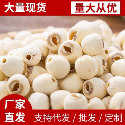 新鲜湘潭白莲子大颗粒湘莲干货散装袋装磨皮无硫红皮带芯无芯莲子图1