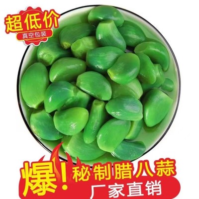山东腊八蒜正宗翡翠大绿蒜腌制饭店商用糖醋蒜头泡蒜即食咸菜大全图3
