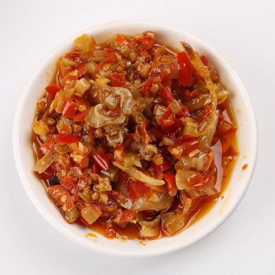 湖南酸辣鸡杂下饭菜开胃菜下酒菜拌饭拌面酱腌菜厂家批发图5