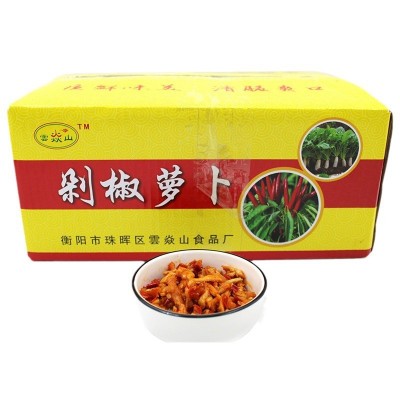 工厂批发湖南下饭菜剁椒萝卜榨菜香辣脆爽瓶装香辣萝卜条下饭菜图5