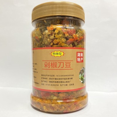 农家脆爽湖南特产剁辣椒香辣香辣脆刀豆400克瓶腌制酸辣脆下饭菜图5