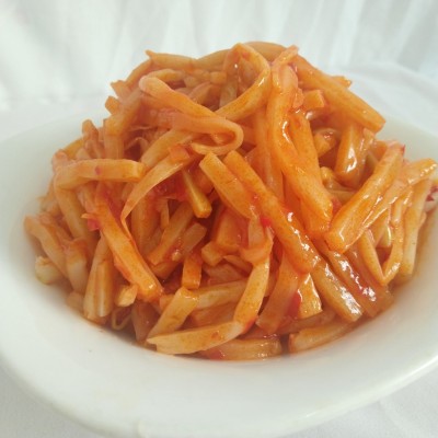 商用凉菜配菜下饭菜酱菜红油竹笋散装整箱9斤脆笋丝冷吃香辣笋丝图2