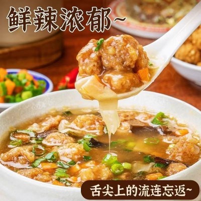于留香丸子胡辣汤102g桶装酥脆焦炸丸河南特产免煮冲泡速 食早餐图2