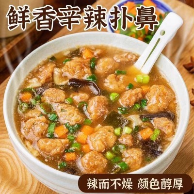 于留香丸子胡辣汤102g桶装酥脆焦炸丸河南特产免煮冲泡速 食早餐图3