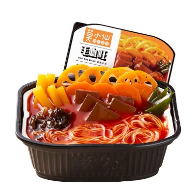 莫小仙毛血旺老成都自热火锅麻辣烫懒人即食速食自助小火锅香辣味图5