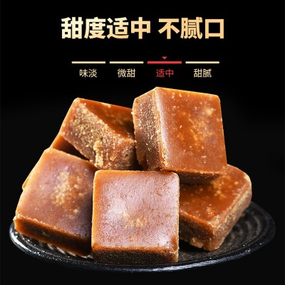 云南手工老红糖甘蔗原汁红糖小块批发代发定制老姜红糖黑糖块图3
